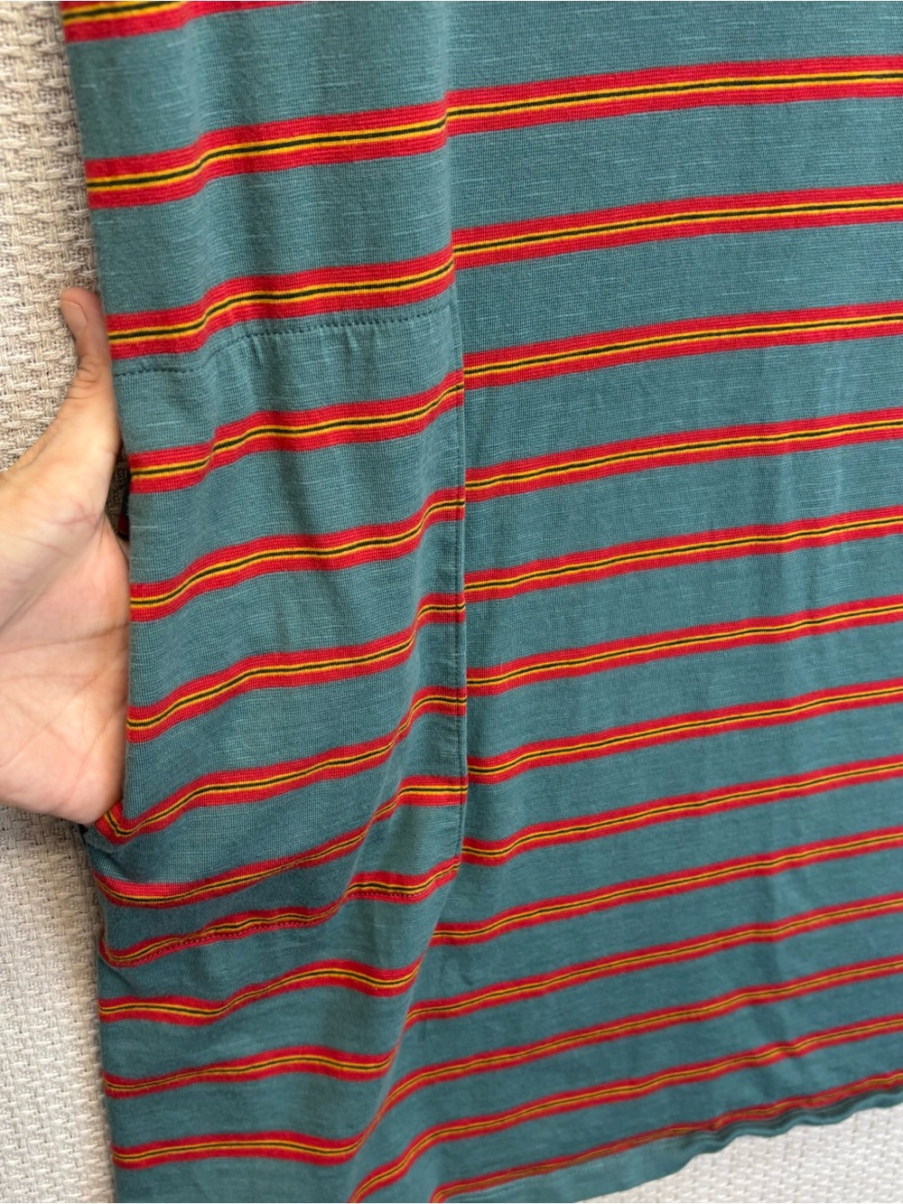 Toad & Co Women's S Long Sleeve Striped Shirt Dress Organic Cotton Boho Preppy - Picture 5 of 9